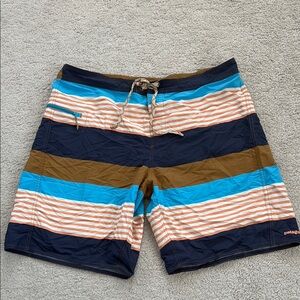 Patagonia Men's Striped Swim Shorts - size 40
